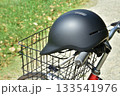 公園に置かれたヘルメットと自転車 133541976