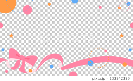 絲帶裝飾框,圓形物體,波普設計 絲帶裝飾框,圓形物體,波普設計 133542359