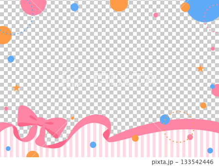 絲帶裝飾框,圓形物體,波普設計 絲帶裝飾框,圓形物體,波普設計 133542446