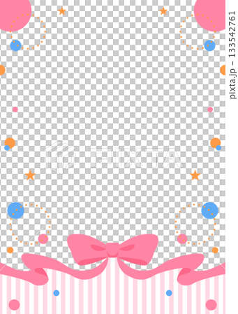 Ribbon decoration frame, circular object, pop design Ribbon decoration frame, circular object, pop design 133542761