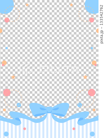 Ribbon decoration frame, circular object, pop design Ribbon decoration frame, circular object, pop design 133542762