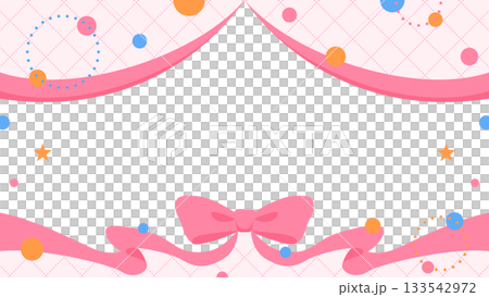 絲帶裝飾框,圓形物體,波普設計 絲帶裝飾框,圓形物體,波普設計 133542972