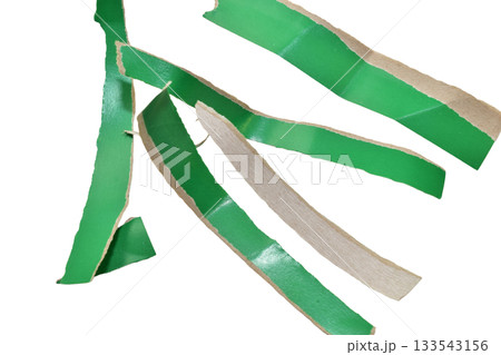Pieces and strips of torn cardboard. Pieces and strips of torn cardboard. 133543156