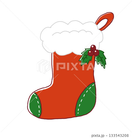 クリスマスくつ下のイラスト クリスマスくつ下のイラスト 133543208