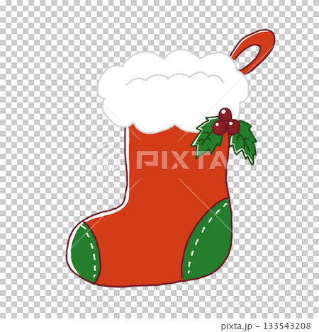 クリスマスくつ下のイラスト クリスマスくつ下のイラスト 133543208