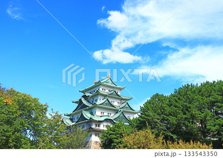 愛知県名古屋市、名古屋城の風景 133543350