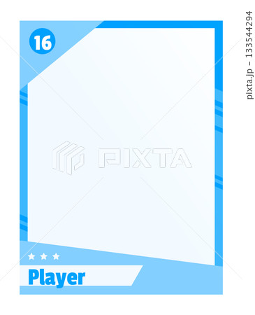 Game sports card template. Trading frame for football, basketball and hockey players. Vector illustration Game sports card template. Trading frame for football, basketball and hockey players. Vector illustration 133544294