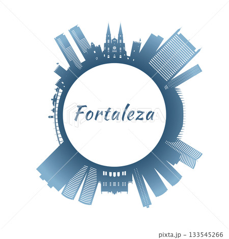 Fortaleza skyline with colorful buildings.  133545266