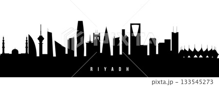 Vector silhouette illustration of Riyadh City urban skyline. 133545273