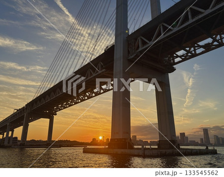 夕景の横浜クルーズ_ Yokohama Twilight Zone_横浜ベイブリッジ 133545562
