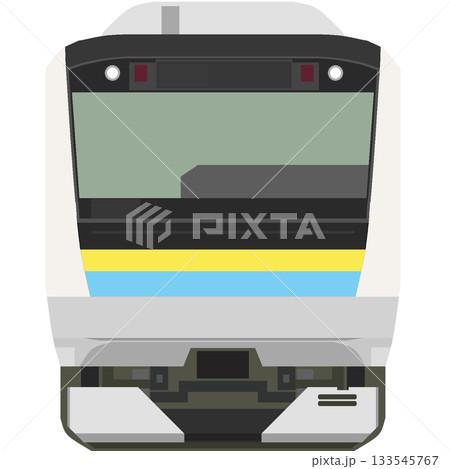 ドット絵風のE233系電車(千葉/房総ローカル線) ドット絵風のE233系電車(千葉/房総ローカル線) 133545767