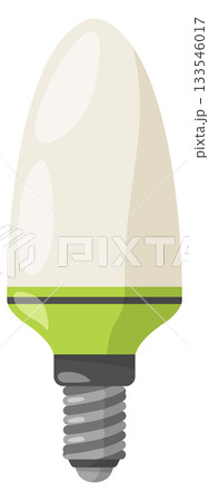 A light bulb with a green base 133546017