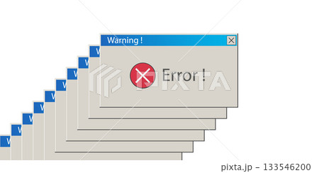 System error. Operational Message . Computer message on screen. Vector illustration . 133546200