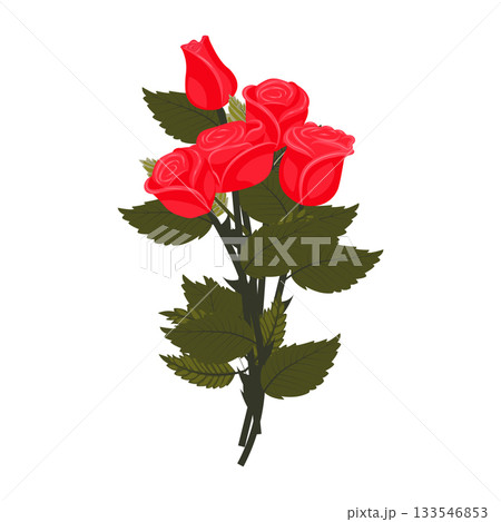 A bouquet of bright red roses. A bouquet of bright red roses. 133546853