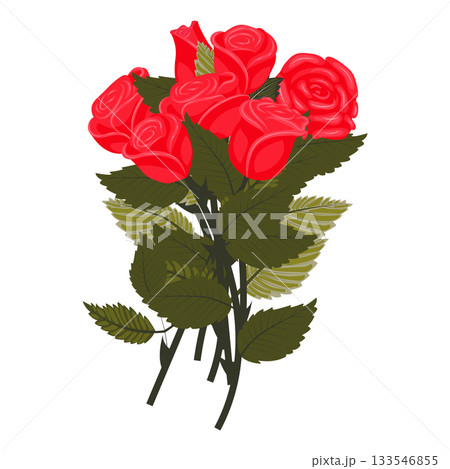 A bouquet of bright red roses. A bouquet of bright red roses. 133546855