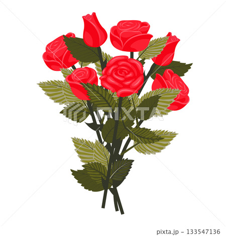 A bouquet of bright red roses A bouquet of bright red roses 133547136