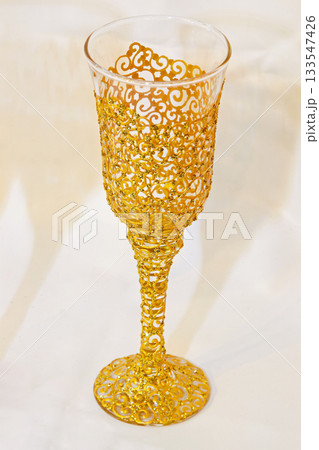 Golden Champagne Glass Golden Champagne Glass 133547426
