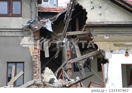 Earthquake House Damage 133547467
