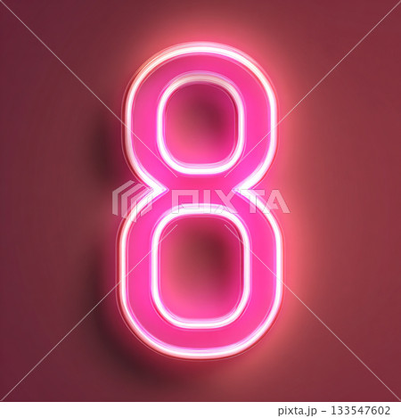 Neon Womens Day Portrait Line Art 133547602