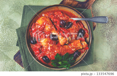 Pollo alla romana, Roman chicken, homemade, no people, 133547696