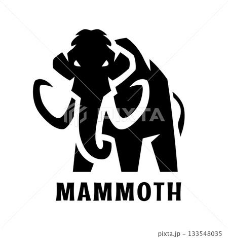 Mammoth silhouette, logo. Mammoth silhouette, logo. 133548035