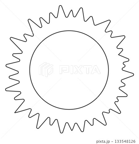 A white circle with a black outline A white circle with a black outline 133548126