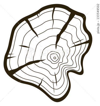 A tree trunk with a hole in the middle 133549502
