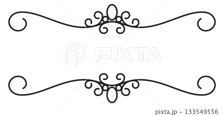 A black and white image of a decorative scroll with a white background A black and white image of a decorative scroll with a white background 133549556
