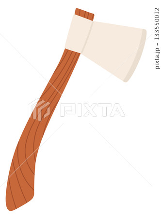 A wooden axe is shown in a cartoon style 133550012