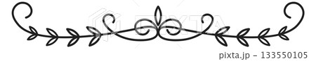 A black and white image of a leafy border A black and white image of a leafy border 133550105