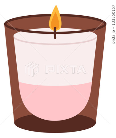 A candle is lit in a glass A candle is lit in a glass 133550157