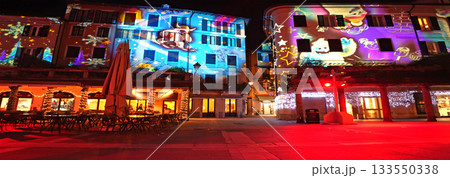 Christmas landscapes on via XX Settembre in Lecco, Italy on 11-22-2025 133550338