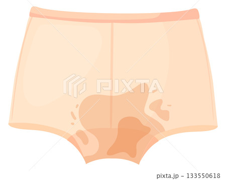 Dirty underwear. Used unwashed underpants cartoon icon 133550618