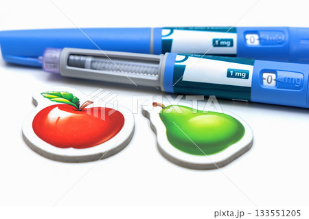 Ozimpic diabetes care with fruit symbols 133551205