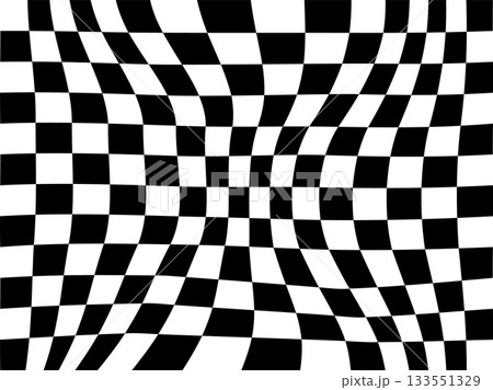 Optical illusion. Square pattern distortion Black white Optical illusion. Square pattern distortion Black white 133551329