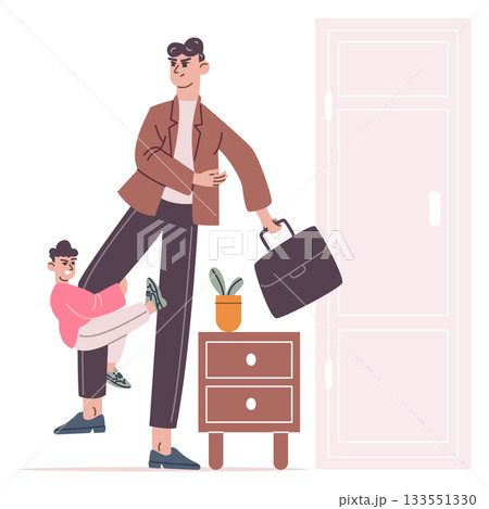 Annoying kid. Child problem in parenting color concept 133551330