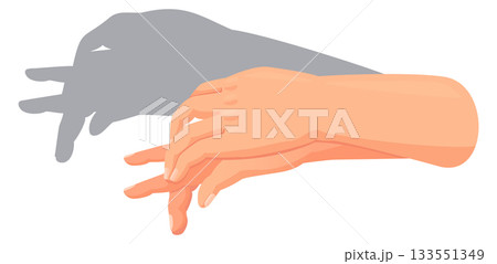Animal hand gesture play. Funny shadow icon 133551349