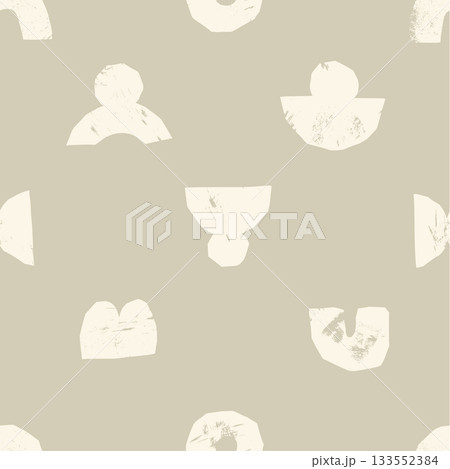 Abstract grunge elements seamless pattern with geometric shapes texture vector background design 133552384