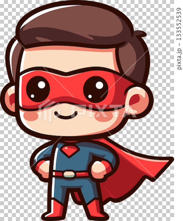 Red and blue hero illustration Red and blue hero illustration 133552539