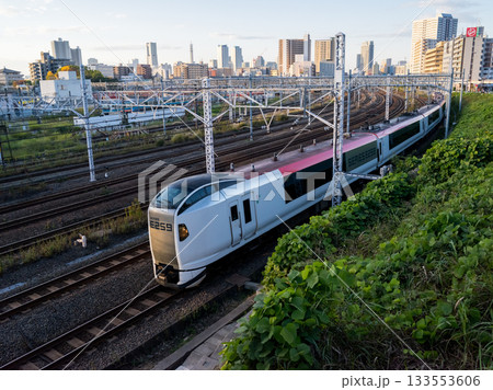 【横須賀線】早朝の東京方面へ向かう列車 133553606