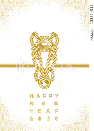 おしゃれシンプルな2026年午年年賀状 おしゃれシンプルな2026年午年年賀状 133554055