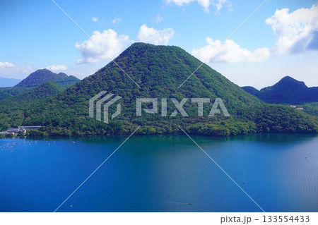 榛名山硯岩からの榛名湖と榛名富士 133554433