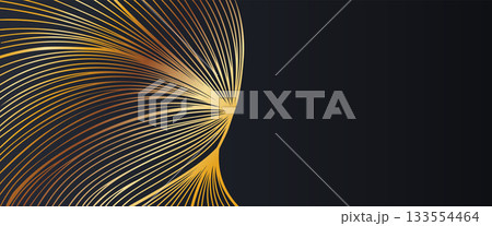 Premium Black and Gold Background with Text Field 133554464