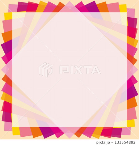 幾何学模様　正方形　フレーム 133554892