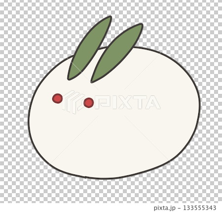 Snow rabbit illustration winter snow decoration Snow rabbit illustration winter snow decoration 133555343