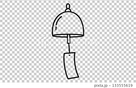 夏季傳統：日本風鈴圖片圖示素材 133555619