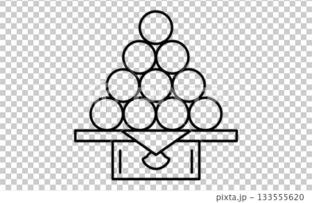 Tsukimi dango illustration icon material Tsukimi dango illustration icon material 133555620