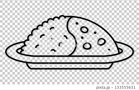 單色咖哩飯插圖圖示素材 單色咖哩飯插圖圖示素材 133555631