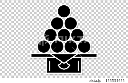 月見団子のイラストアイコン素材 月見団子のイラストアイコン素材 133555633