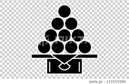 Tsukimi dango illustration icon material Tsukimi dango illustration icon material 133555894